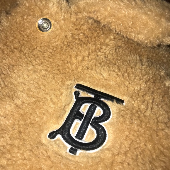 burberry monogram motif fleece jacket